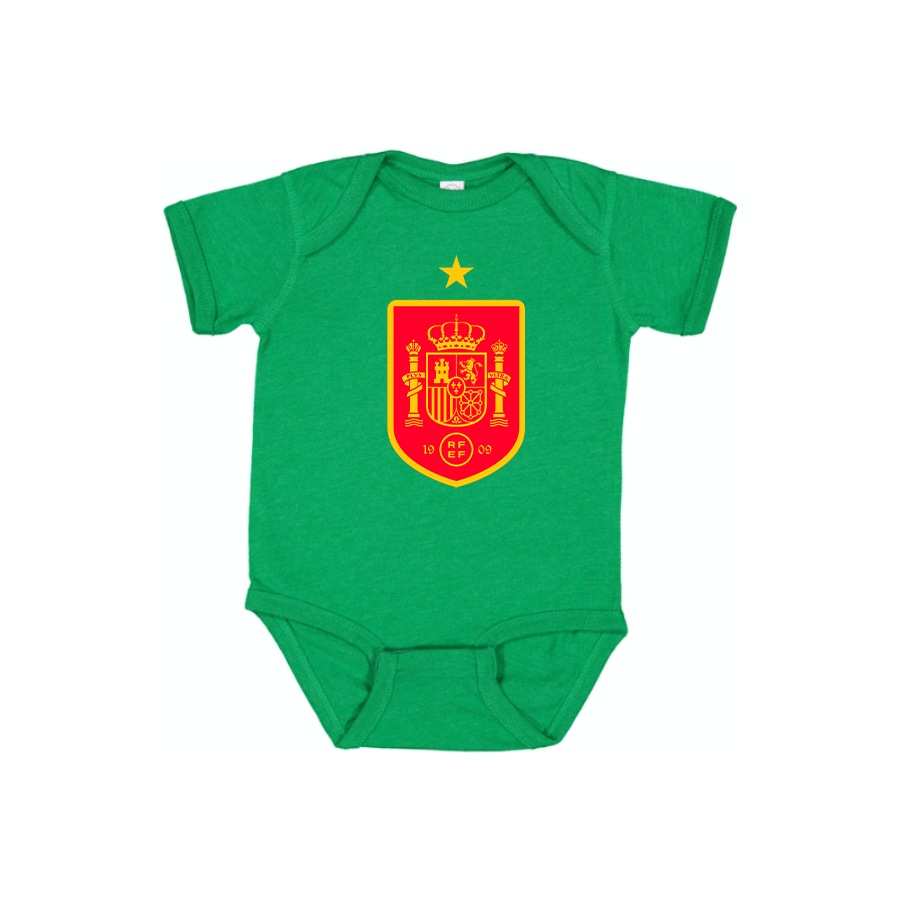 Spain Red Logo National Soccer Team Baby Romper Onesie