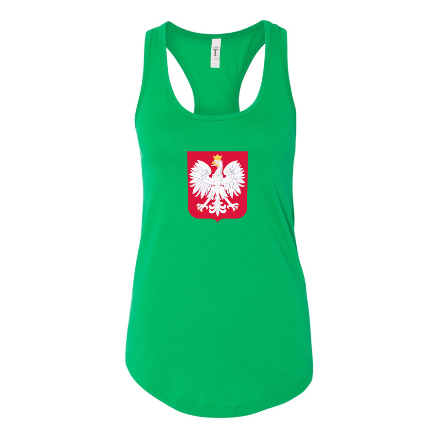 Women's Poland National Soccer Team Racerback Tank Top