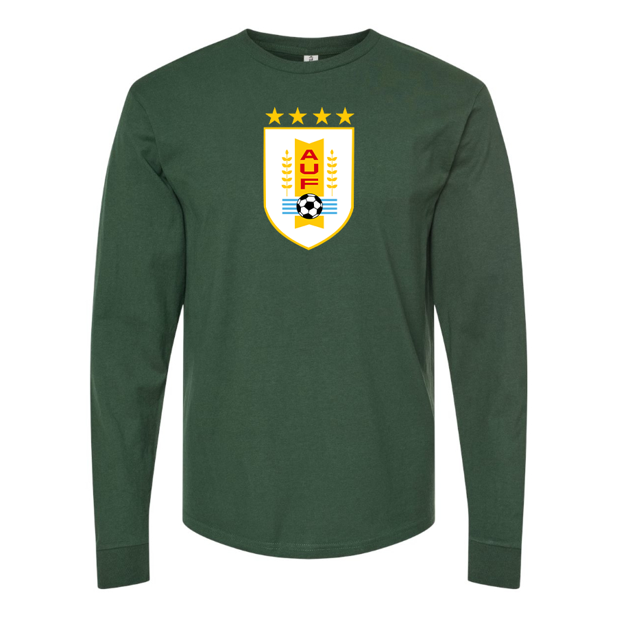 Men's Uruguay National Soccer Team Long Sleeve T-Shirt