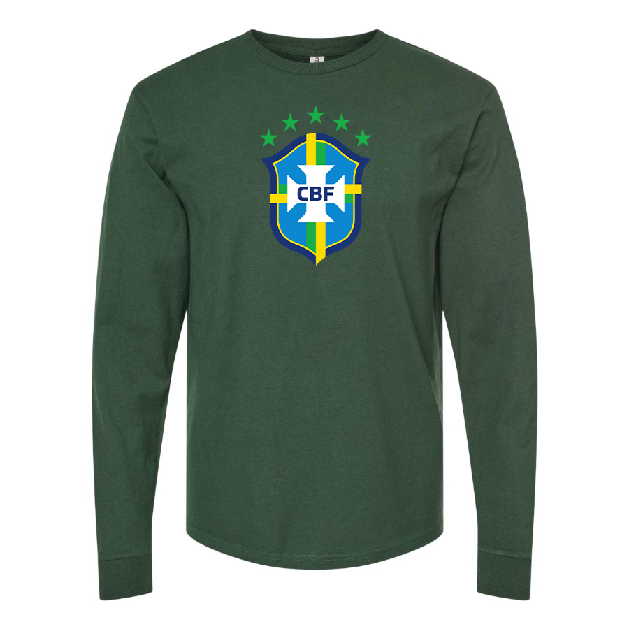 Men's Brazil National Soccer Team Long Sleeve T-Shirt