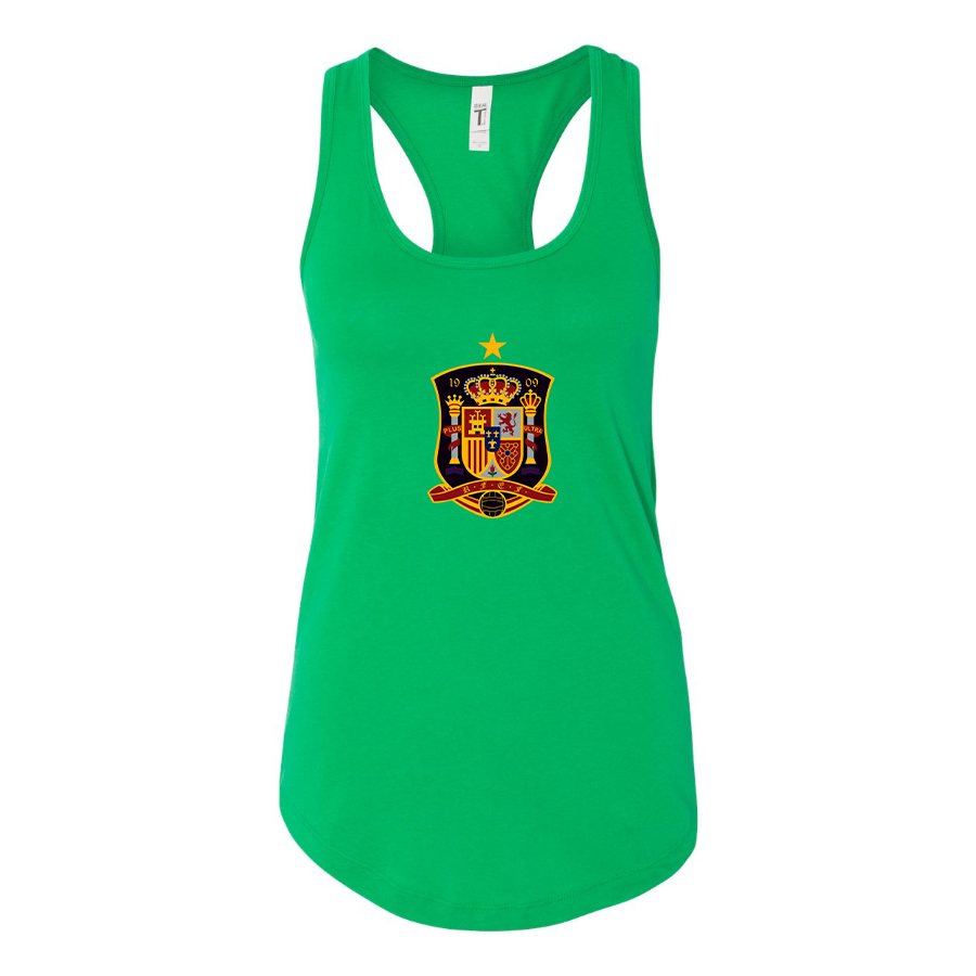 Women's Spain National Soccer Team Racerback Tank Top