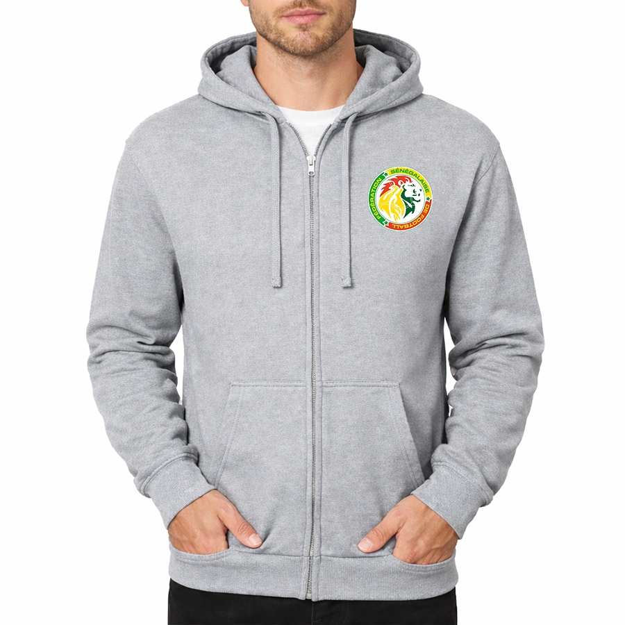 Men's Senegal National Soccer Team Zipper Hoodie