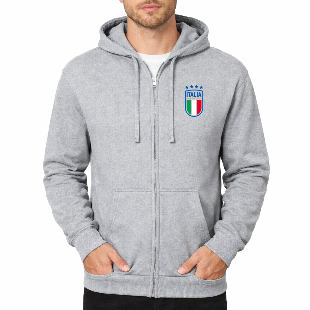 Men's Italy National Soccer Zipper Hoodie