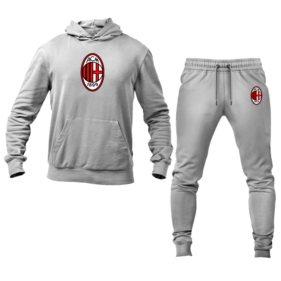 Men’s AC Milan Soccer Logo Hoodie Joggers Set