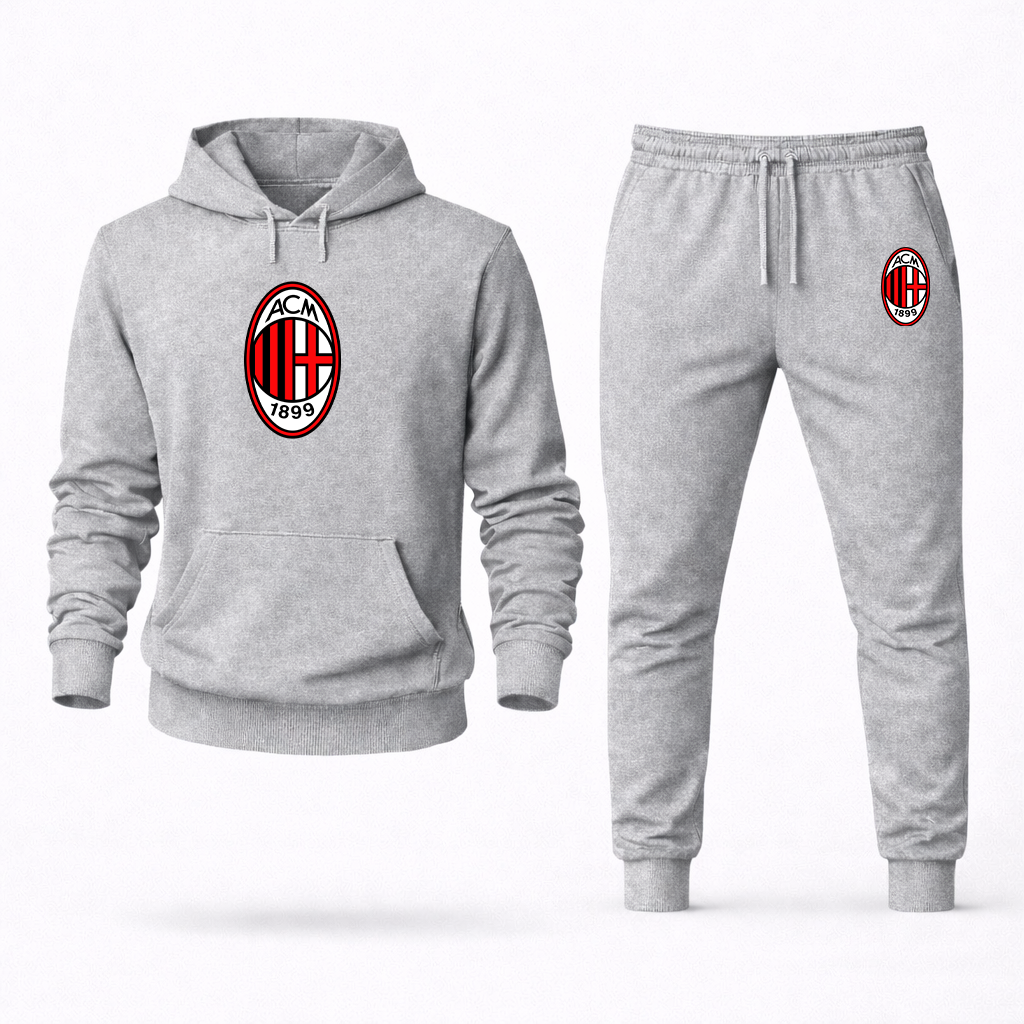 Men’s AC Milan Soccer Logo Hoodie Joggers Set