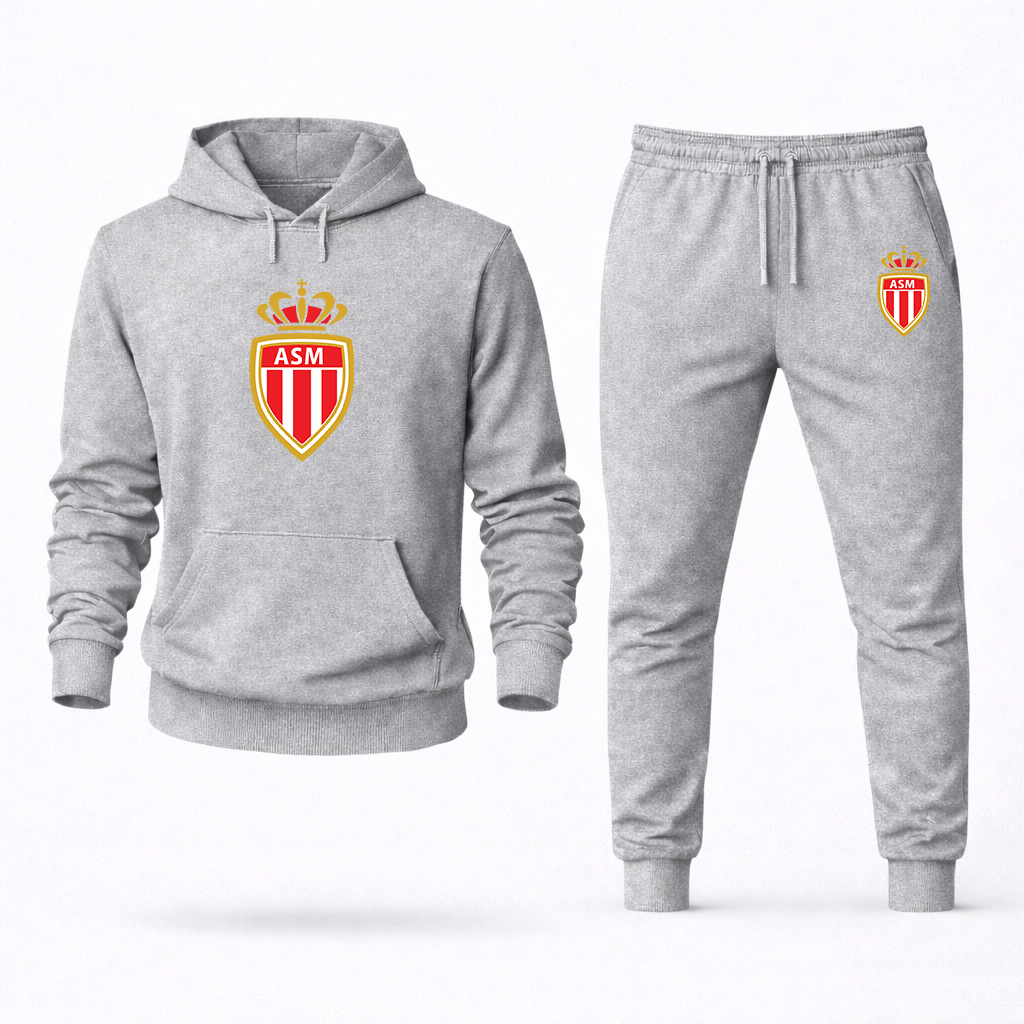 Men's AS Monaco FC Hoodie Joggers Set