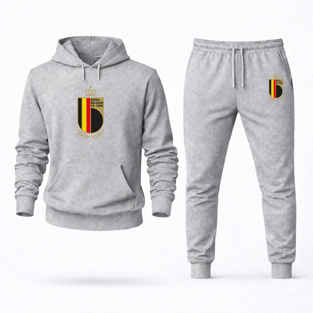 Men's Belgium National Soccer Team Logo Hoodie Joggers Set