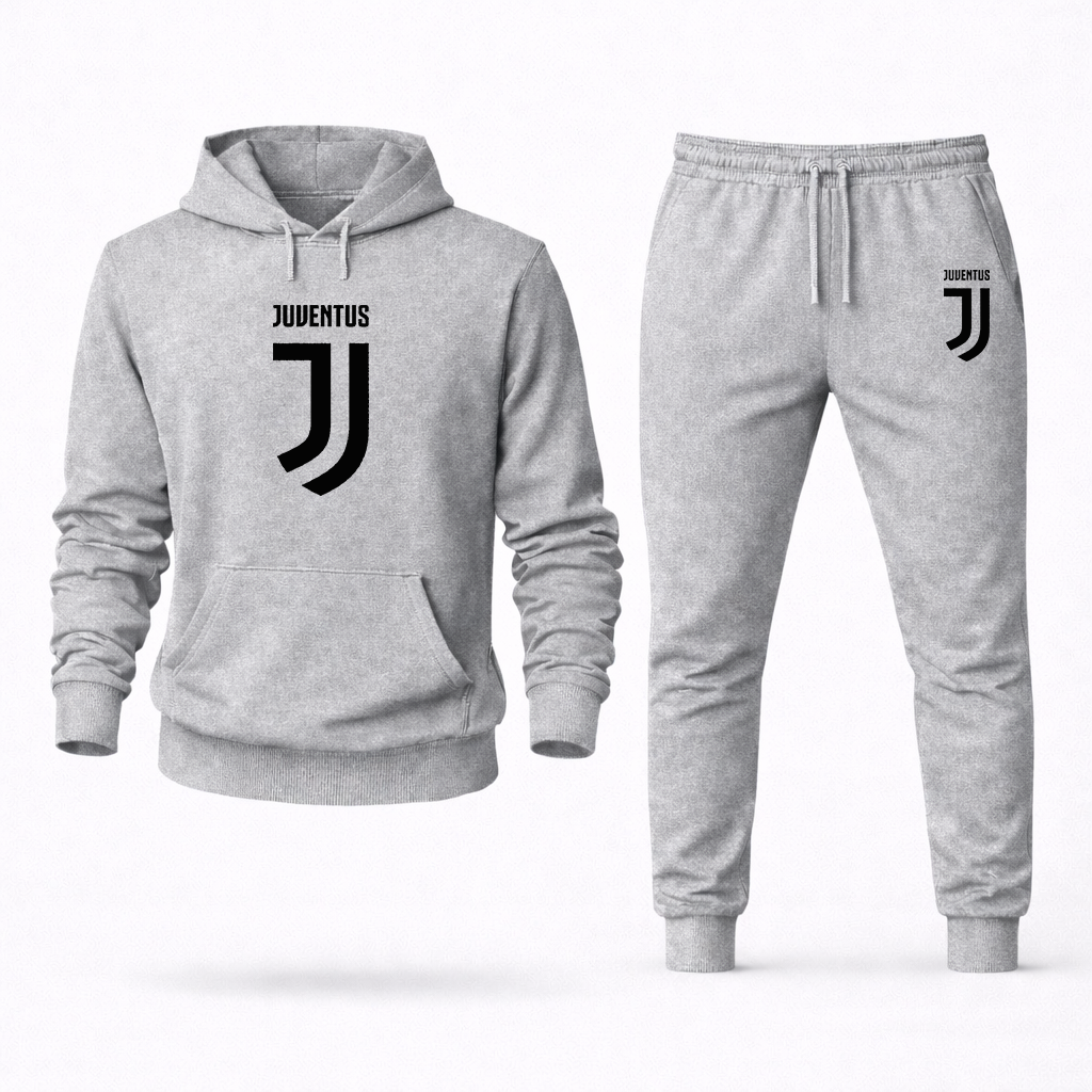 Men's Juventus Soccer Logo Hoodie Joggers Set