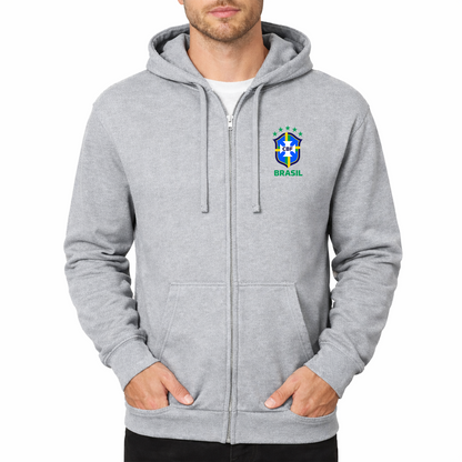 Men's Brasil National Soccer Team Zipper Hoodie