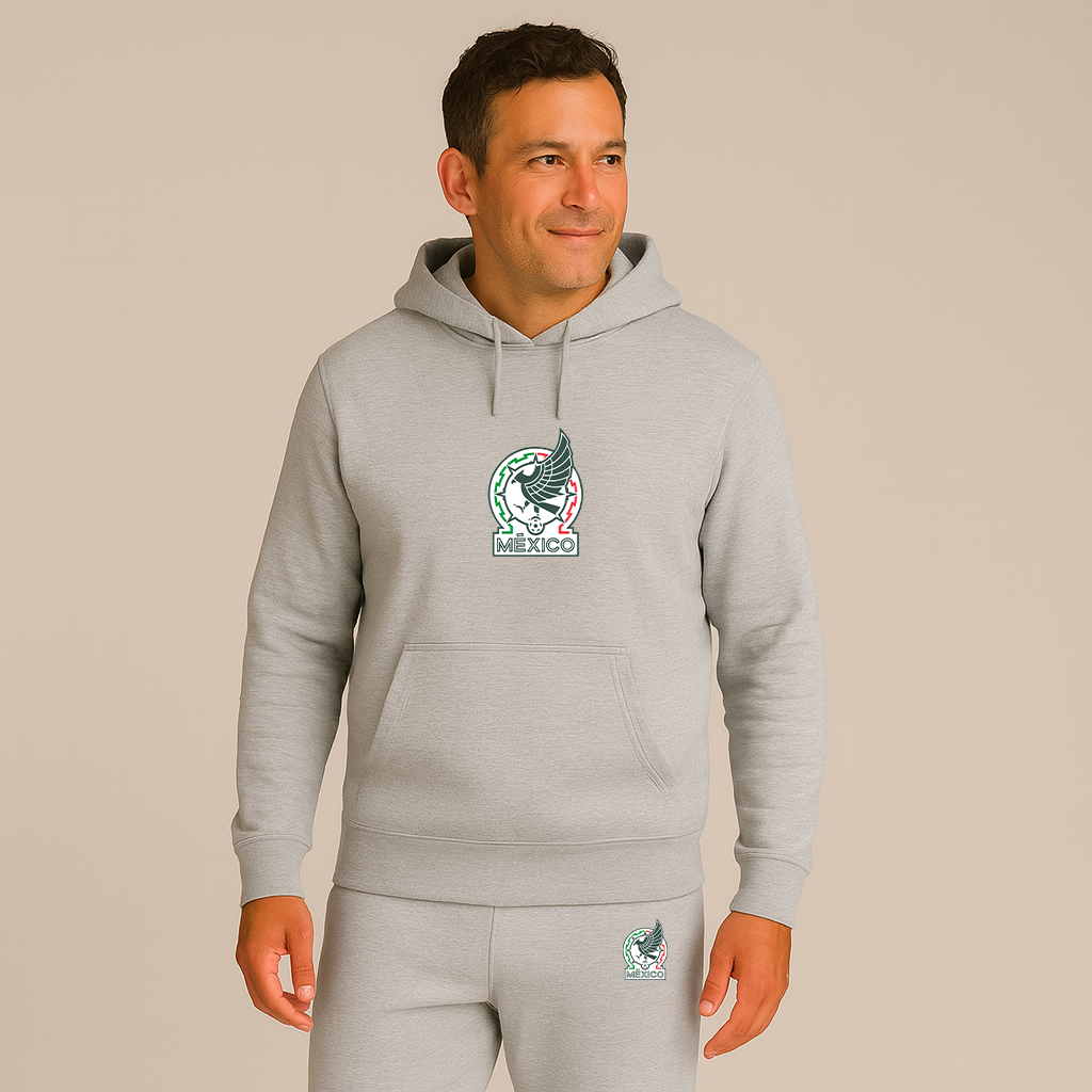 Men’s Mexico Soccer Soccer Logo Hoodie Joggers Set