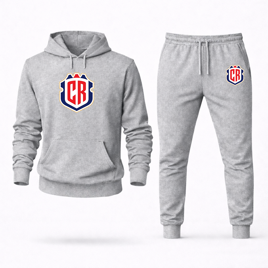 Men's Costa Rica National Soccer Team Hoodie Joggers Set