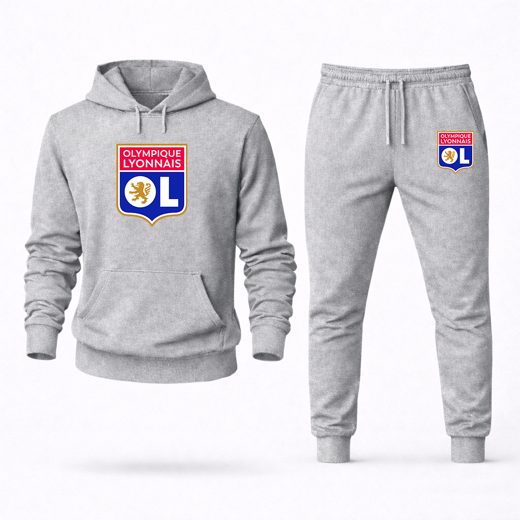 Men's Olympique Lyonnais FC Hoodie Joggers Set