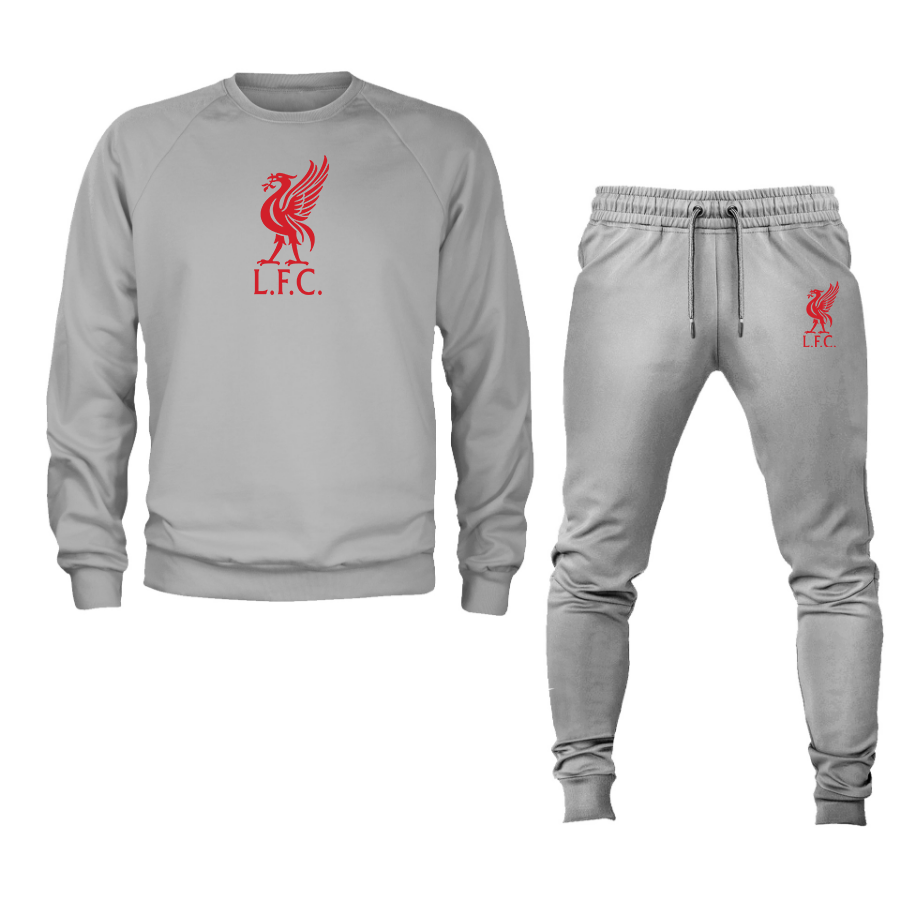 Men's Liverpool L.F.C. Soccer Logo Crewneck Sweatshirt Joggers Suit