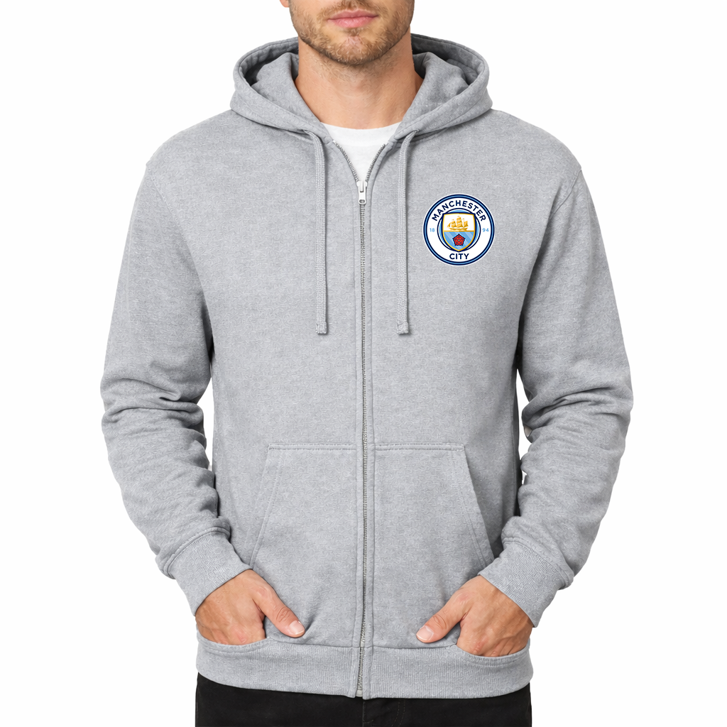 Men's Manchester City Soccer Zipper Hoodie