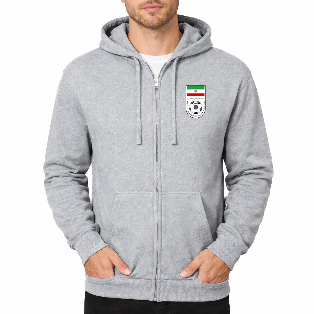 Men's Iran National Soccer Team Zipper Hoodie
