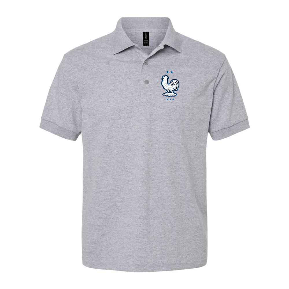 Men's France National Soccer Team Dry Blend Polo