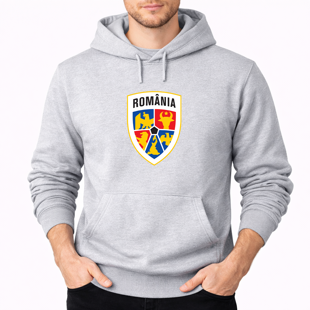 Men's Romania National Soccer Team Pullover Hoodie