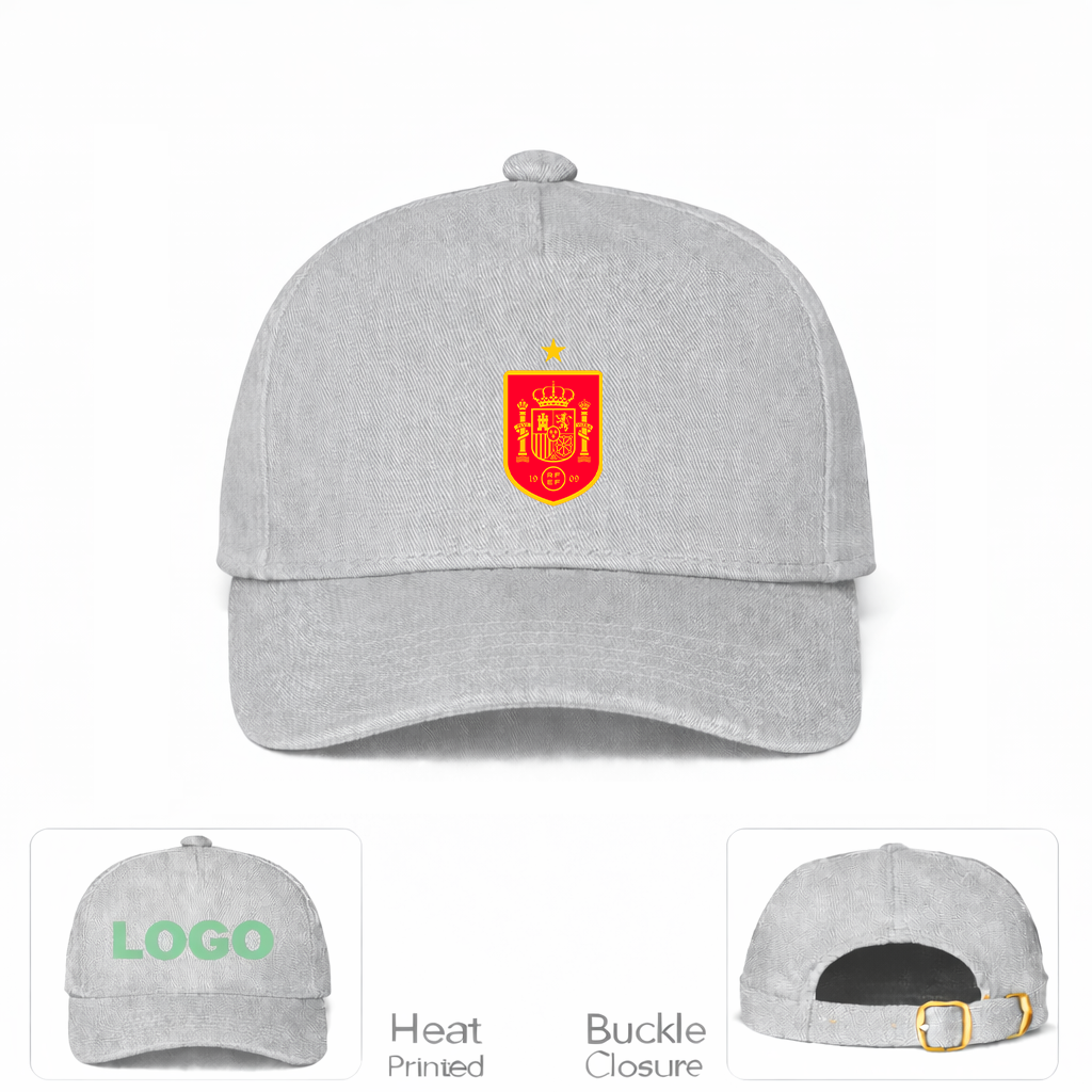 Spain Red Logo National Soccer Team Dad Baseball Cap Hat