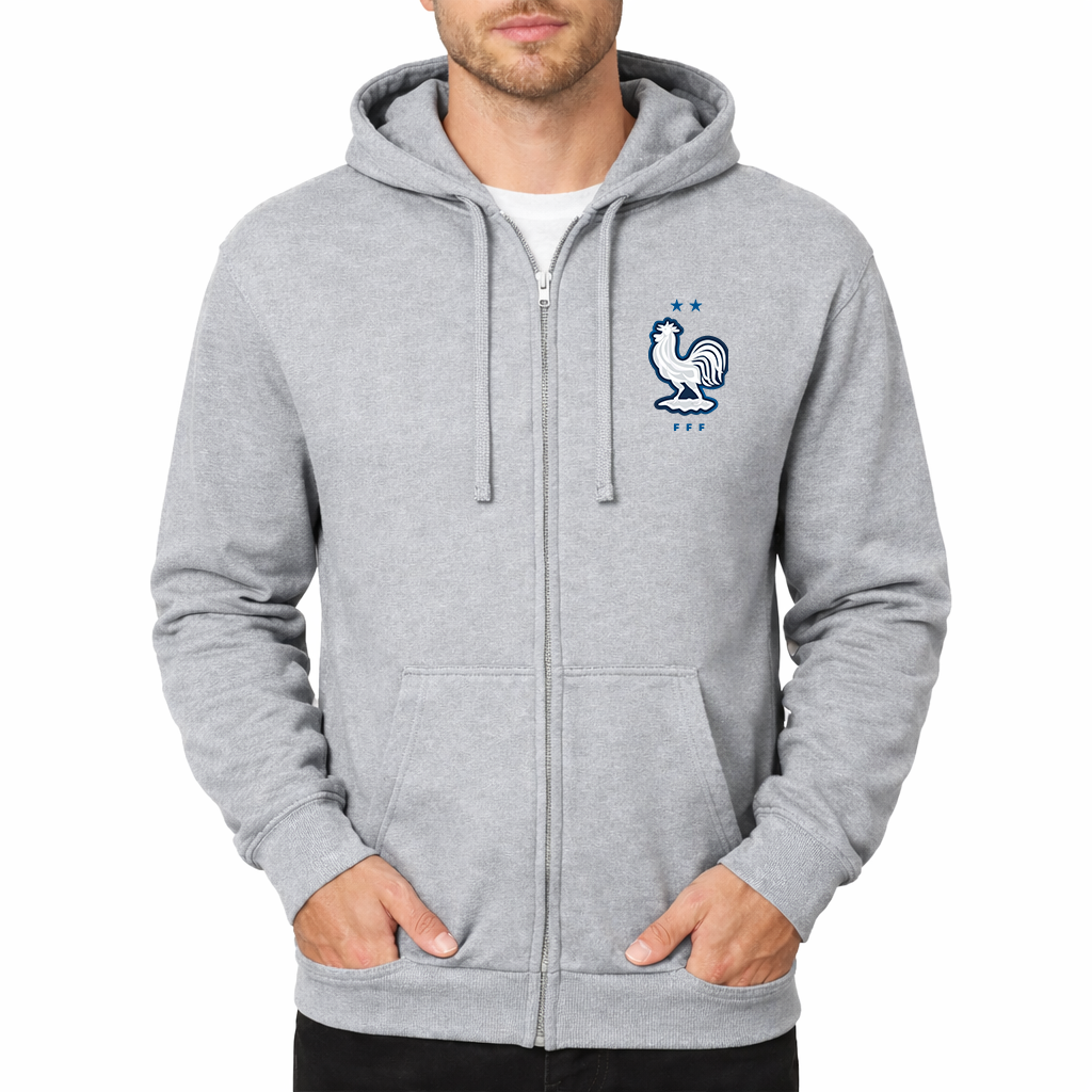 Men's France National Soccer Team Zipper Hoodie