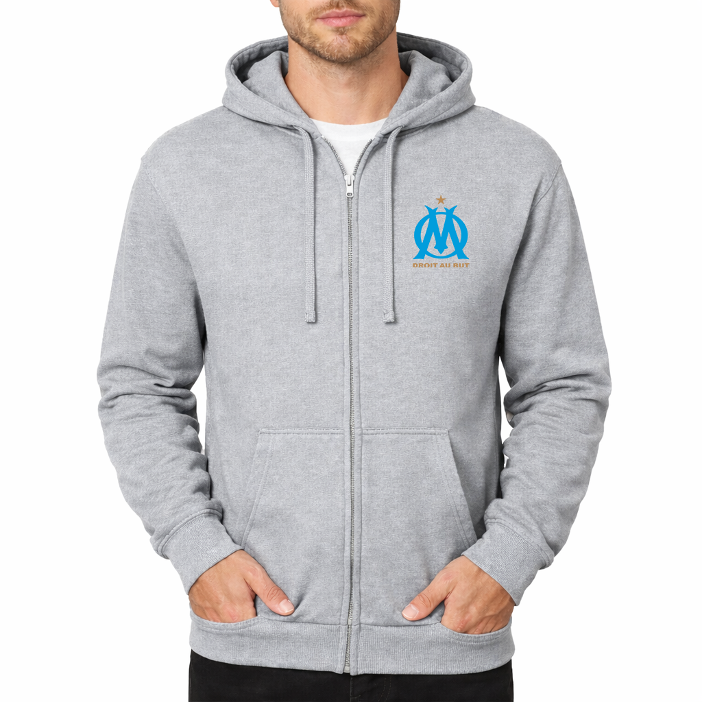 Men's Olympique de Marseille FC Zipper Hoodie