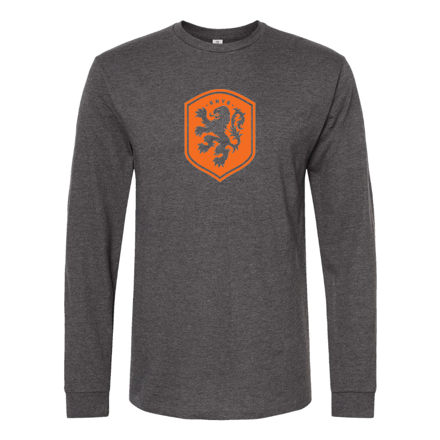 Men's Netherlands National Soccer Team Long Sleeve T-Shirt