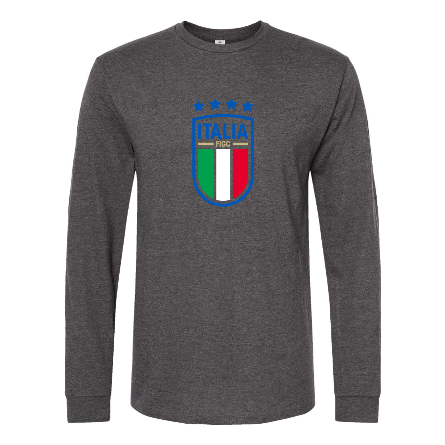 Men's Italy National Soccer Long Sleeve T-Shirt