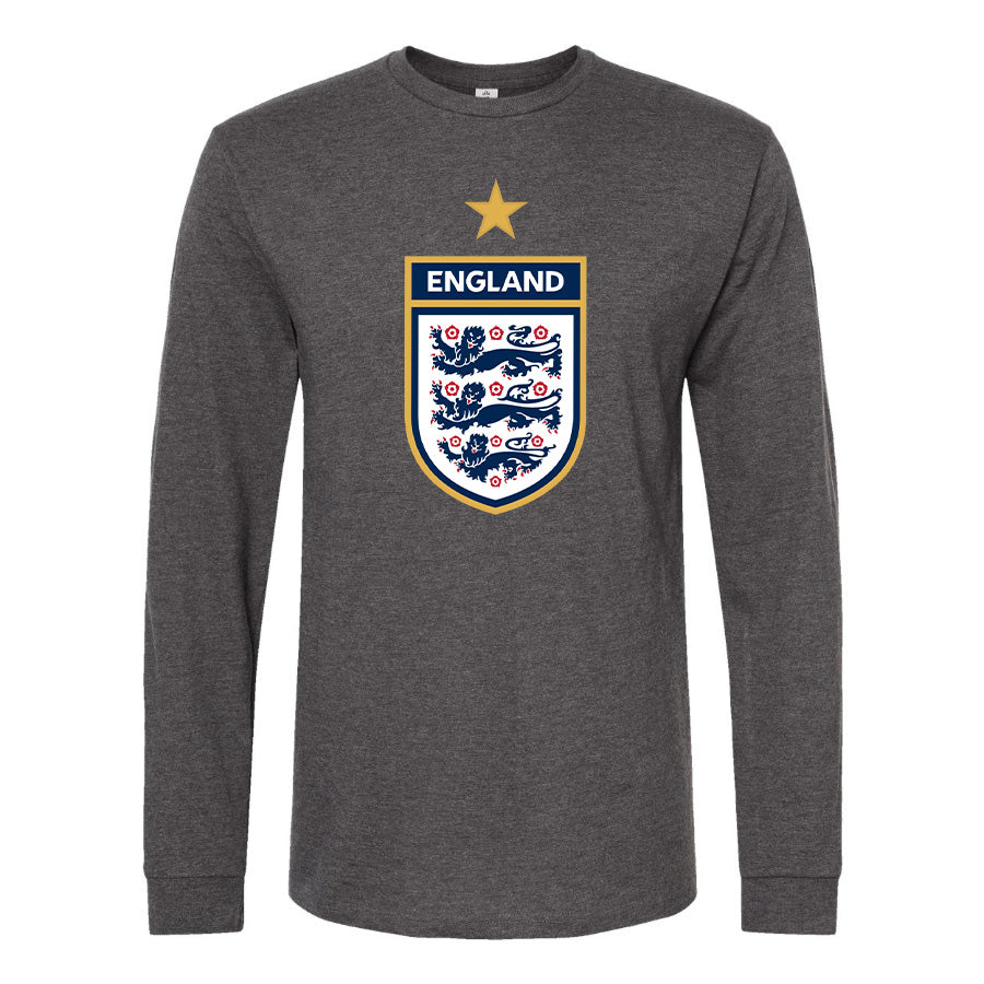 Men's England National Soccer Team Long Sleeve T-Shirt