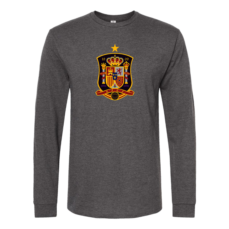 Men's Spain National Soccer Team Long Sleeve T-Shirt