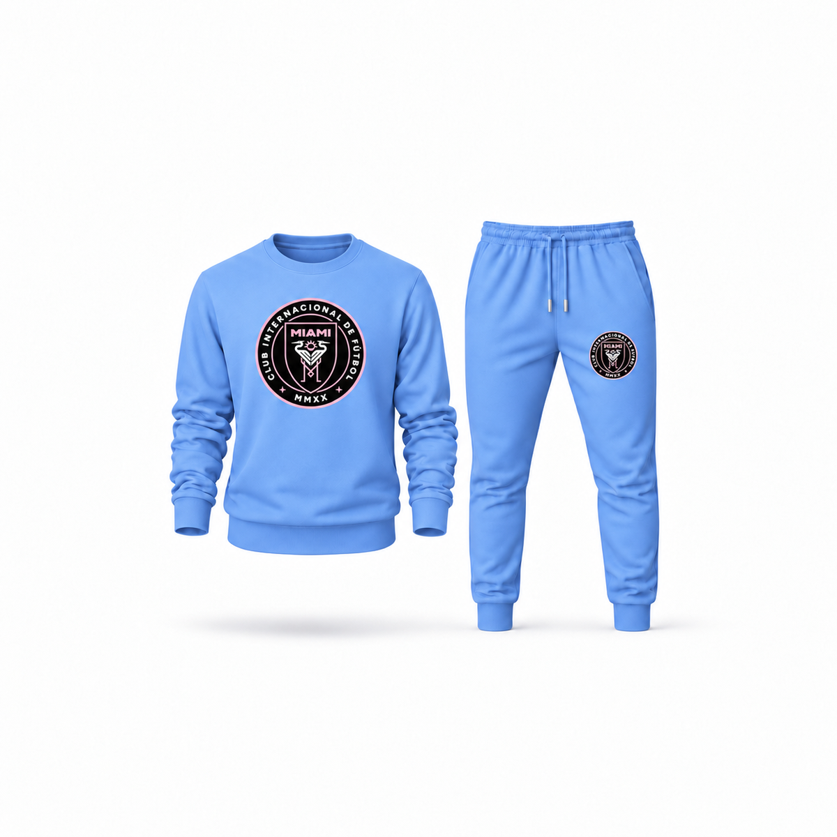 Men's Inter Miami FC Sweatshirt Joggers Set | Color: Carolina Blue | Main