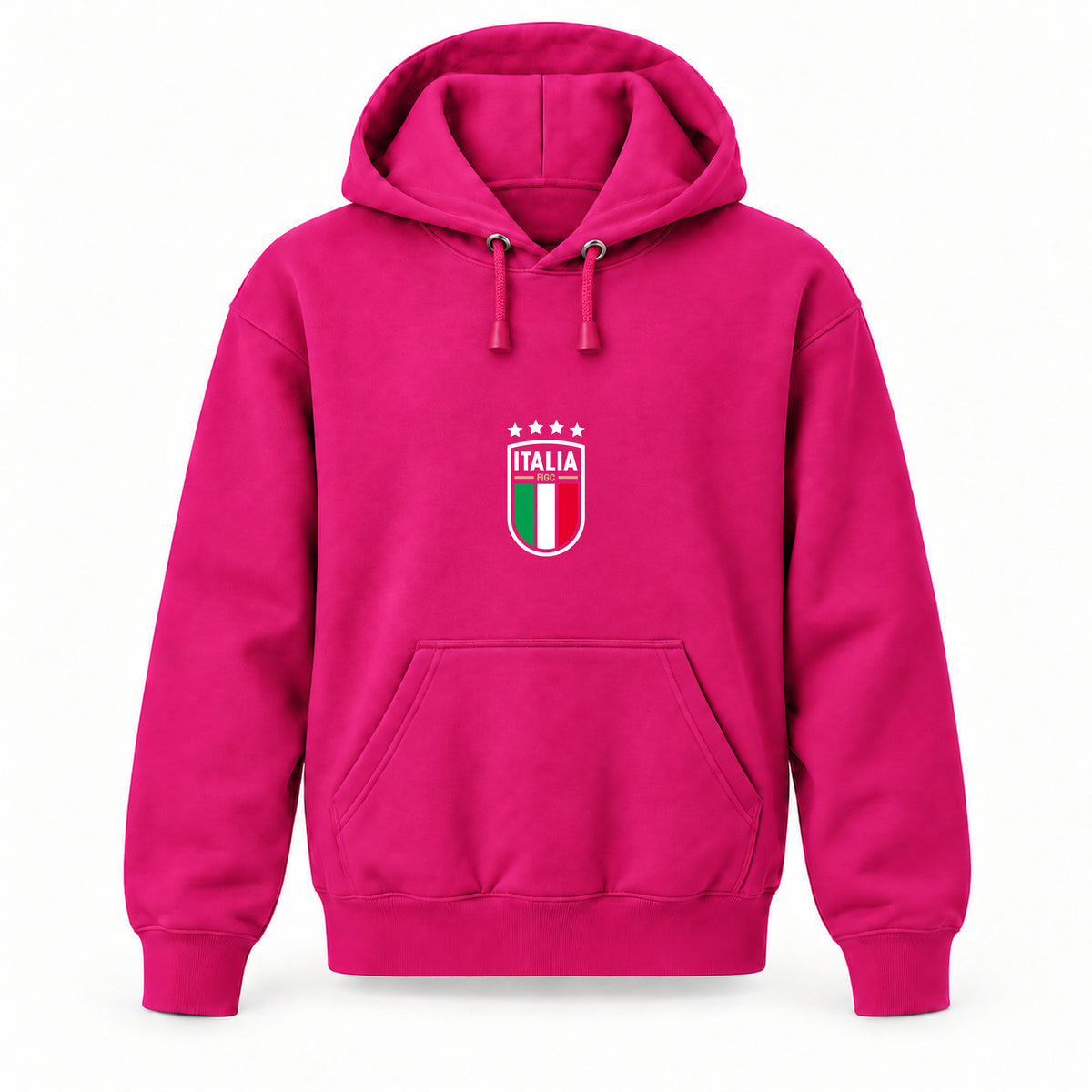 Italy National Soccer Team - Youth Large Hoodie (Ages 10–12) | Color: Hot Pink
