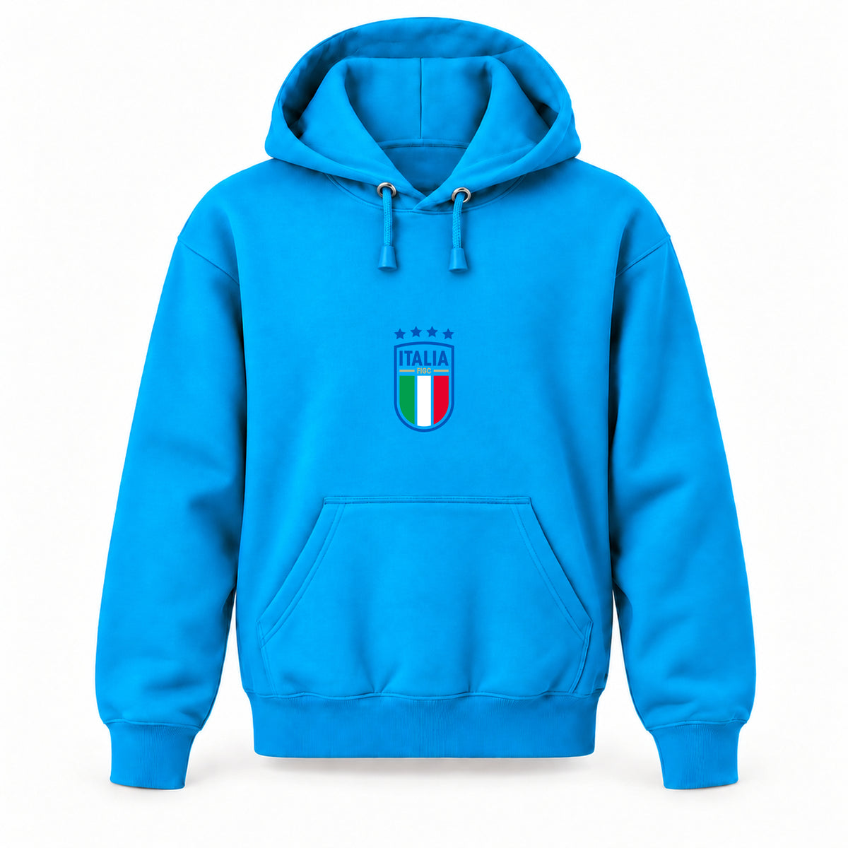 Italy National Soccer Team - Youth Large Hoodie (Ages 10–12) | Color: Turquoise