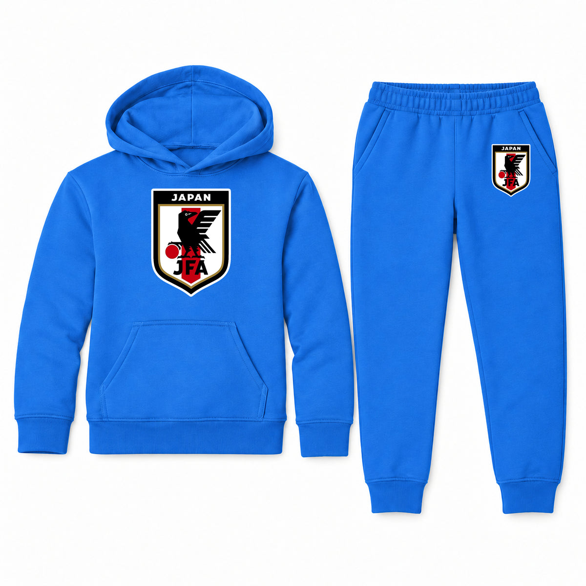 Japan National Soccer Team youth hoodie jogger set, Blue, Youth Large ages 10–12