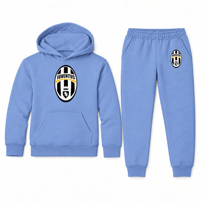 Juventus Football Club Classic youth hoodie jogger set, Carolina Blue, Youth Large ages 10–12