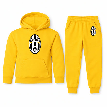 Juventus Football Club Classic youth hoodie jogger set, Yellow, Youth Large ages 10–12