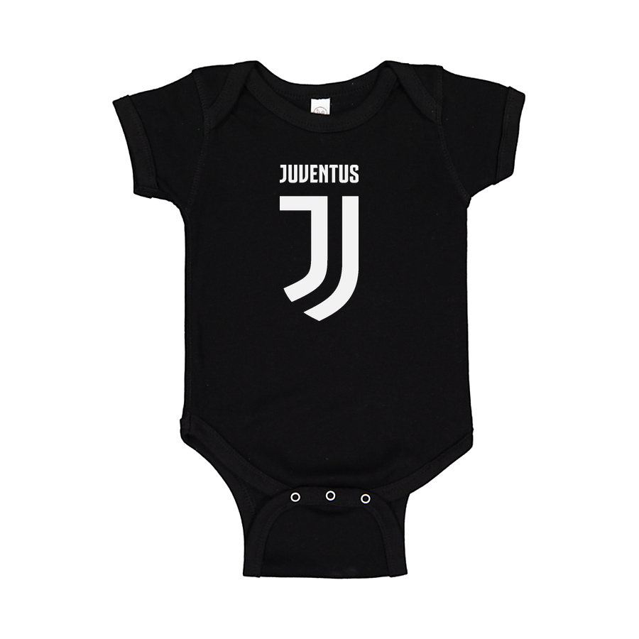 Juventus Soccer Baby Romper Onesie | Color: Black | Original artwork on Drive garment