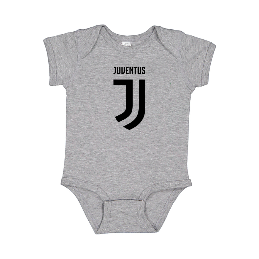 Juventus Soccer Baby Romper Onesie | Color: Grey | Original artwork on Drive garment