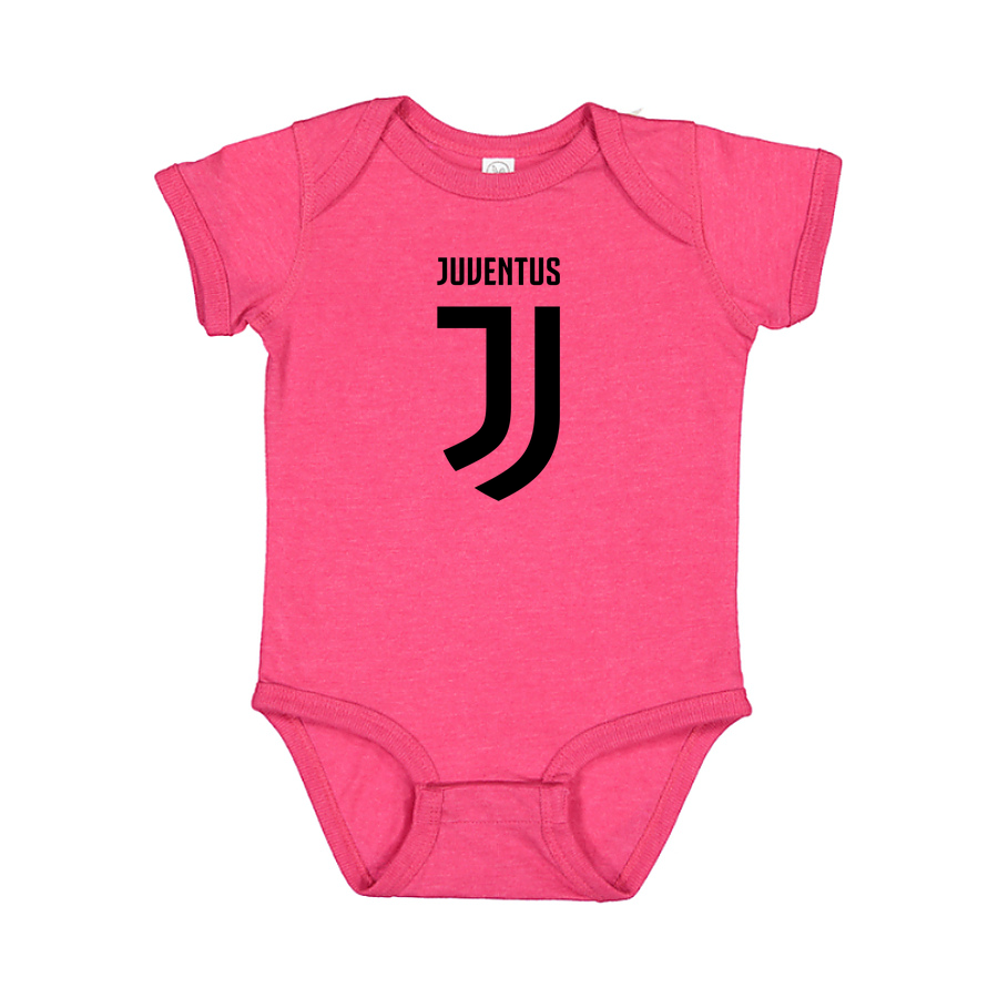 Juventus Soccer Baby Romper Onesie | Color: Pink | Original artwork on Drive garment