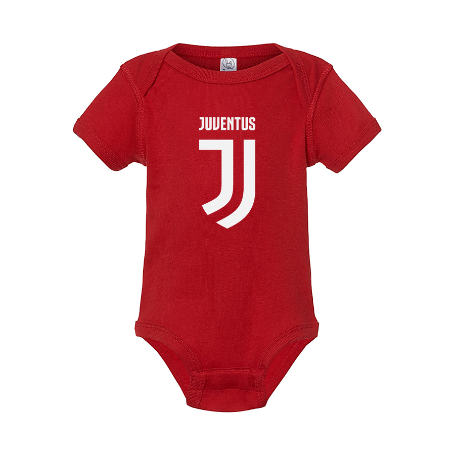 Juventus Soccer Baby Romper Onesie | Color: Red | Original artwork on Drive garment