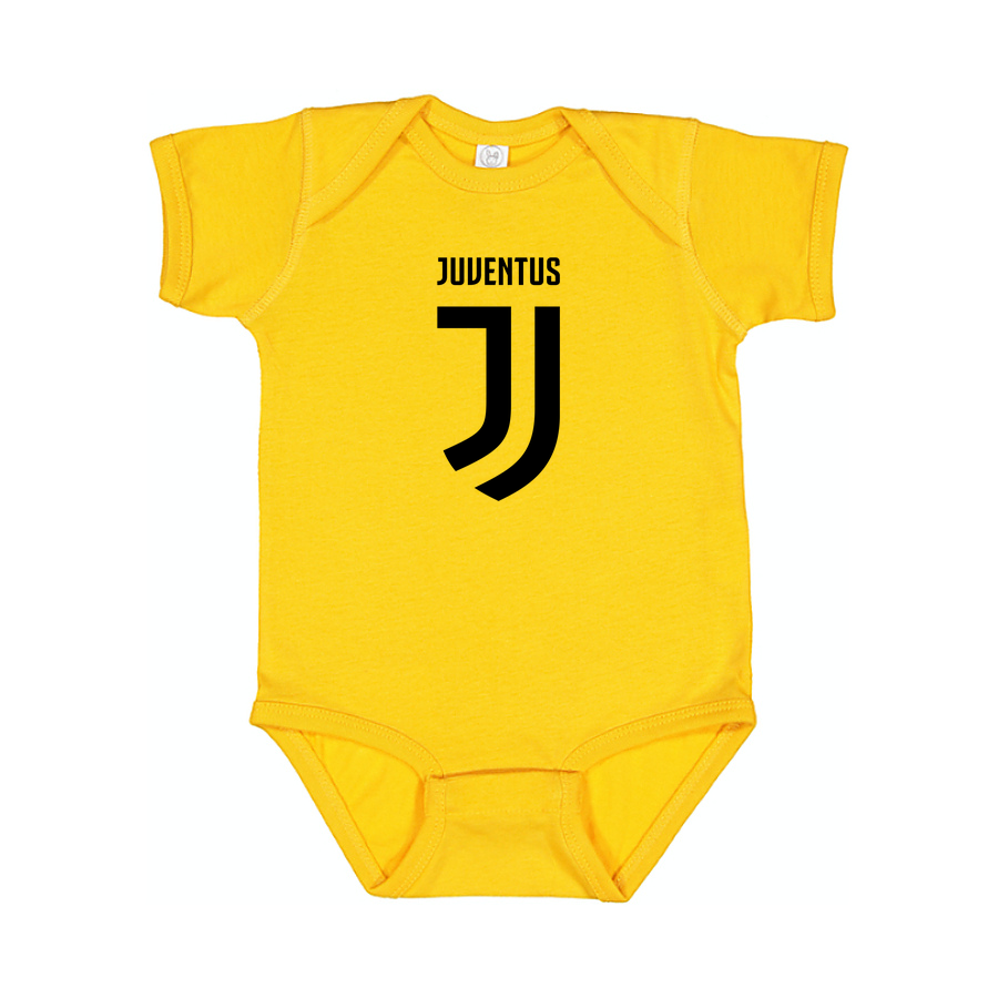 Juventus Soccer Baby Romper Onesie | Color: Yellow | Original artwork on Drive garment