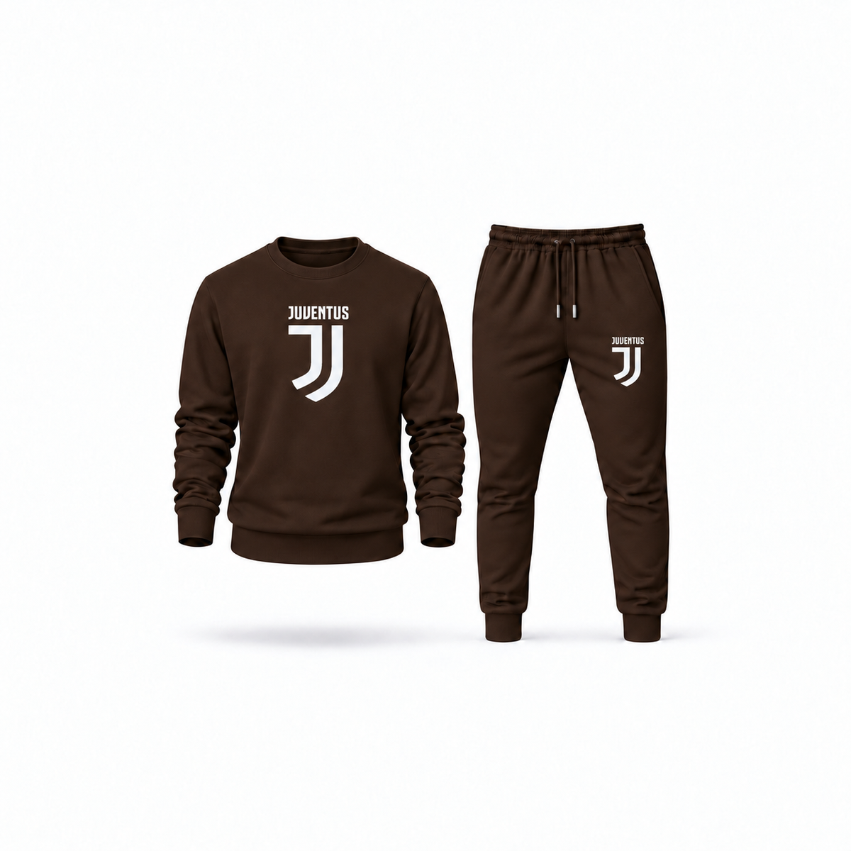 Men's Juventus Soccer Sweatshirt Joggers Set | Color: Brown | Main