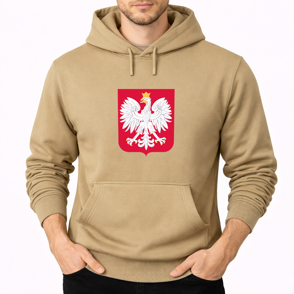 Men's Poland National Soccer Team Pullover Hoodie
