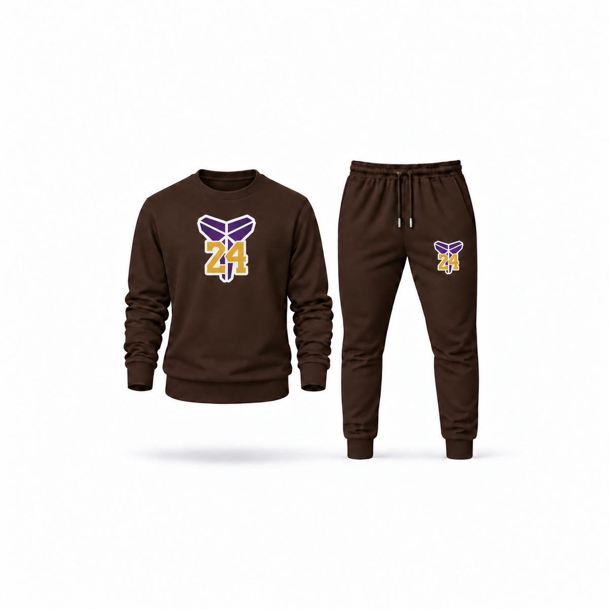 Men's Kobe Bryant Mamba 24 Sweatshirt Joggers Set | Color: Brown | Main