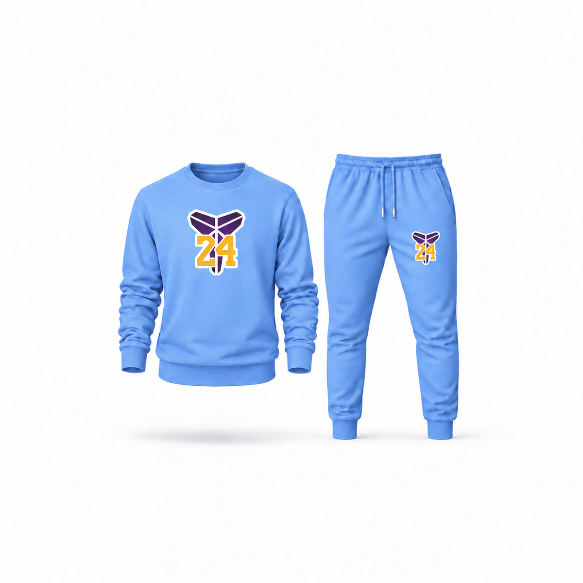 Men's Kobe Bryant Mamba 24 Sweatshirt Joggers Set | Color: Carolina Blue | Main