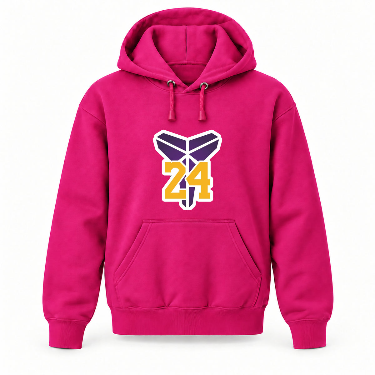 Kobe Bryant Mamba 24 - Youth Large Hoodie (Ages 10–12) | Color: Hot Pink