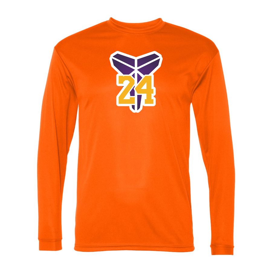 Men's Kobe Bryant Mamba 24 Performance Long Sleeve T-Shirt | Color: Orange | Original artwork on Drive garment