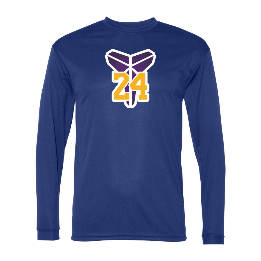 Men's Kobe Bryant Mamba 24 Performance Long Sleeve T-Shirt | Color: Royal | Original artwork on Drive garment