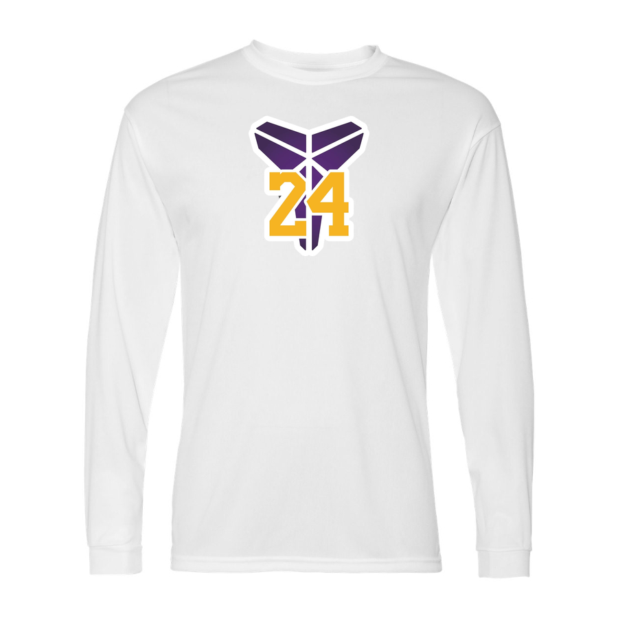 Men's Kobe Bryant Mamba 24 Performance Long Sleeve T-Shirt | Color: White | Original artwork on Drive garment
