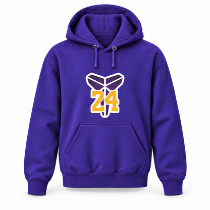 Kobe Bryant Mamba 24 - Youth Large Hoodie (Ages 10–12) | Color: Purple
