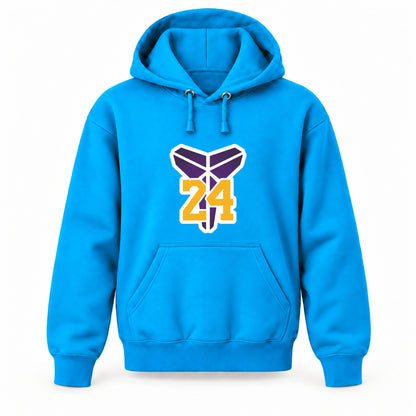 Kobe Bryant Mamba 24 - Youth Large Hoodie (Ages 10–12) | Color: Turquoise