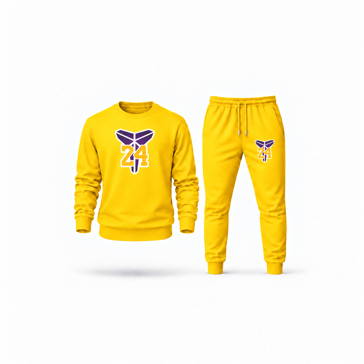 Men's Kobe Bryant Mamba 24 Sweatshirt Joggers Set | Color: Yellow | Main